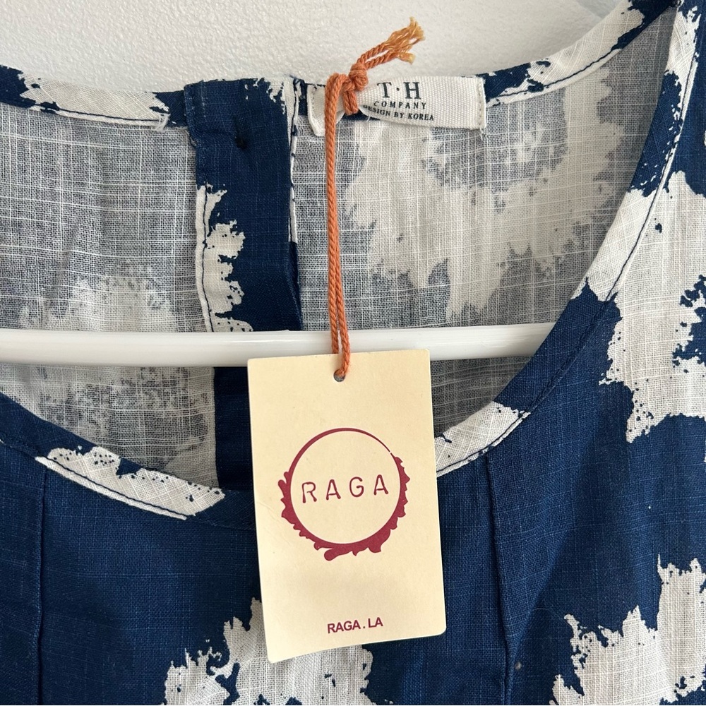 NWT th company raga women’s babydoll mini dress blue floral size small sample - Picture 6 of 11